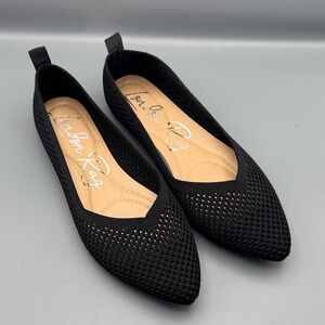 London Rag Selaris Fly Knit Slip On Ballerinas